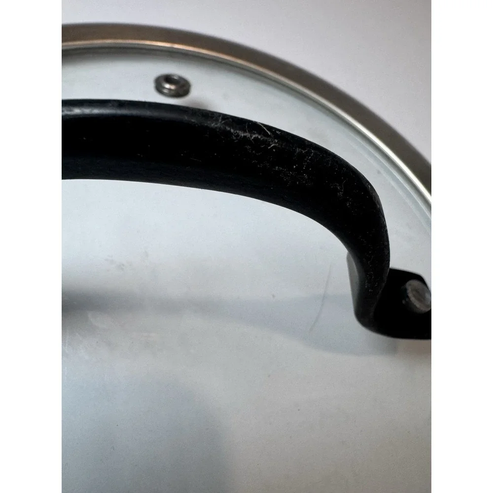 Masterclass Premium Cookware Glass Replacement Lid Vented 6.75 inside blk handle